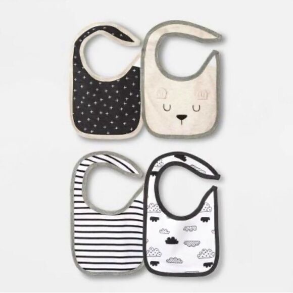 NWT … CLOUD ISLAND “4 Pack” Bibs Set - Picture 1 of 6
